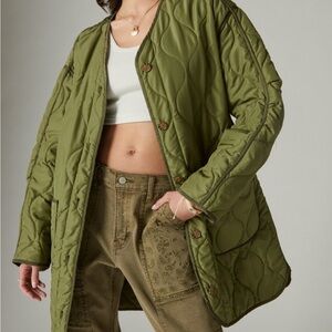 Lucky Brand Reversible Longline Quilted Liner Jacket
